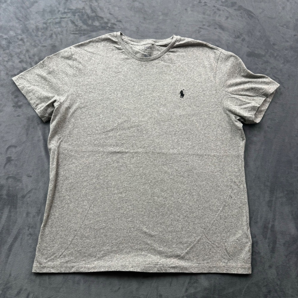 Polo Ralph Lauren Mens Large Gray Short Sleeve Pony Logo Cotton T-Shirt